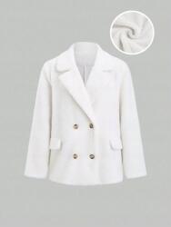 Shein Fehér Plüss Rövid Kabát (xs)