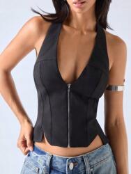 Shein Fekete Nyitott Hátú Felső (xs) - allegro - 2 415 Ft