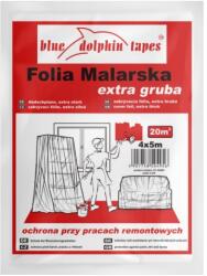 Blue dolphin Festőfólia 4x5m 20m2 extra vastag véd a festéktől portól (CF_04956)