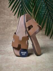 Shein Barna texturált papucs (42, 5) (600137)