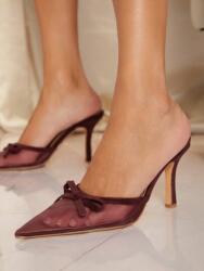 Shein Bordó Magassarkú Flip-flop Papucs (38, 5) (603766)