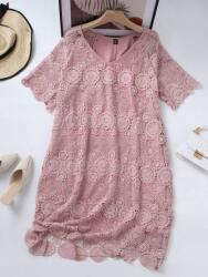 Shein Rózsaszín V-nyakú Ruha (4XL)