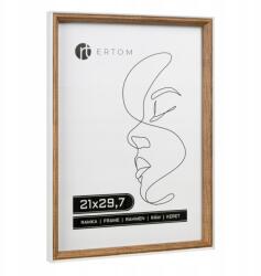 Ertom Képkeret 21x29, 7 A4 oklevél fehér-barna modern Pamira (Pamira 21x29,7 Ramka D.Brwon)