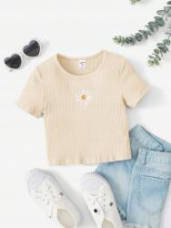 Shein Világos Bézs Hímzett Póló (5L)