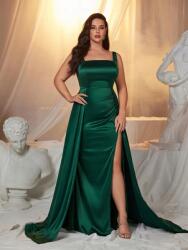 Shein Üvegzöld Szatén Ruha (0XL)