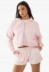 Boohoo Rózsaszín Kapucnis Pulóver Rövid Klasszikus Cipzáras Hosszú Ujjú Boohoo XL