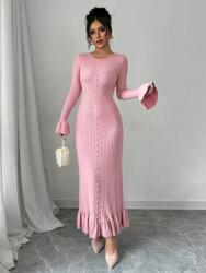 Shein Rózsaszín Kötött Ruha (L)