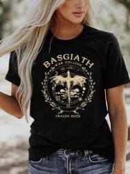 Shein Fekete Nyomott Mintás Póló (L)