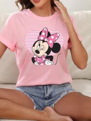 Shein Rózsaszín Nyomott Mintás Póló (L) - allegro - 1 630 Ft