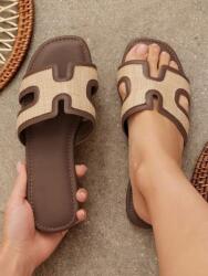 Shein Kétszínű Lapos Sarkú Flip-flop Papucs (39, 5) (602461)