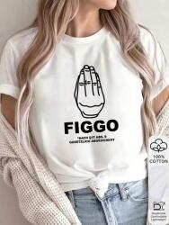 Shein Fehér Póló Nyomott Mintával (s)