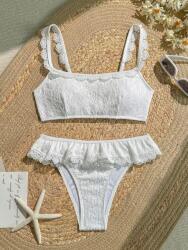 Shein Fehér Fürdőruha Felső Alsónadrág Szett (M)