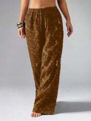 Missguided Barna Egyenes Nadrág (L)