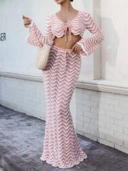 Shein Kétszínű Szoknya Felső Szett (s)