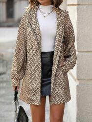 Shein Bézs Hosszú Mintás Pulóver (s)