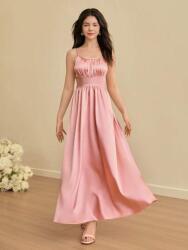 Shein Rózsaszín Szatén Ruha (14L)