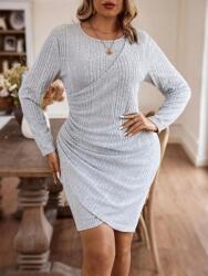 Shein Kötött Ruha Bordázott (2XL)