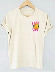 Shein Ecru Laza Póló Nyomott Mintával (XL)