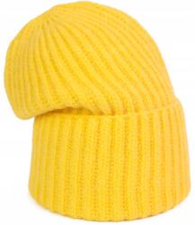 Szaleo Benson női angóra sapka kihajtható, hosszú beanie Világos sárga (CZ24319V1)