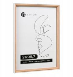 Ertom Képkeret 21x29, 7 A4 oklevél fehér természetes modern Pamira (Pamira 21x29,7 Ramka L.Brwon)