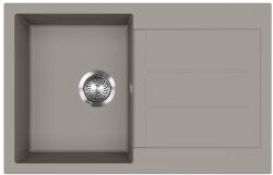 Evido Cubo 45S gránit mosogató, 780 x 500 mm, platina (442061) - novatop