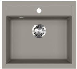 Evido QUADRO 6 gránit mosogató, 565 x 510 mm, platina (442063) - novatop