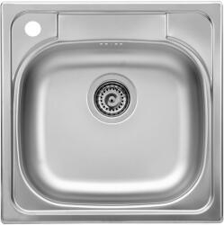 Livinox TRITON 309 natúr rozsdamentes acél mosogató, 480 x 480 mm, baloldali csaplyukkal, dobozos (N-309BKD) - novatop