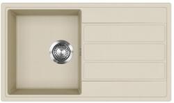 Evido EASY 45S gránit mosogató 760x440 bézs, doboz nélkül, lefolyógarnitúrával (105980BK) - novatop