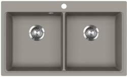 Evido Quadro 9 gránit mosogató, 860 x 510 mm, platina (442064) - novatop