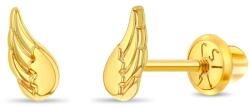 Bebe Gold Cercei din Aur 14K pentru Copii - Aripi de Inger, inchidere cu Filet si Protectie