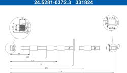 ATE Furtun Frana 24.5281-0372.3 Ford B-Max/Fiesta/Fiesta Vi