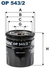 FILTRON Filtru Ulei Op543/2 Ford Tourneo Custom V362/Tourneo Custom V710/Transit V363 (OP543/2)