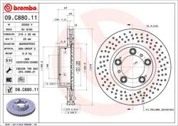 BREMBO Disc Frana 09. C880.11 Porsche 911/Boxster/Cayman