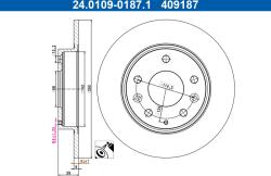 ATE Disc Frana 24.0109-0187.1 Mazda 3/Cx-30