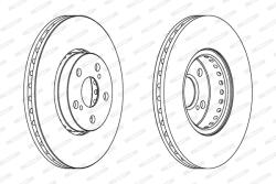 FERODO Disc Frana Ddf1575C Toyota Avensis/Caldina/Celica/Corona (DDF1575C)