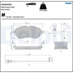 DELPHI Set Placute Frana, Frana Disc Lp5047Ev Audi Q4 Cupra Tavascan Skoda Enyaq Iv