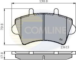 COMLINE Set Placute Frana, Frana Disc Cbp01035 Nissan Interstar Opel Movano A