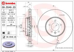 BREMBO Disc Frana 09. D549.23 Land Rover Defender