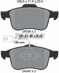 TEXTAR Set Placute Frana, Frana Disc 2433901 Alfa Romeo 159/Brera/Spider