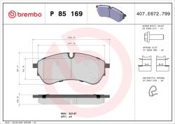 BREMBO Set Placute Frana, Frana Disc P85169 Man Tge Vw Crafter/Grand California