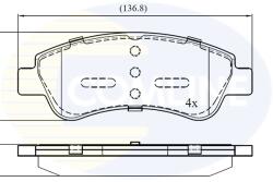 COMLINE Set Placute Frana, Frana Disc Cbp01525 Citroën Ami/Berlingo / Berlingo First/C2