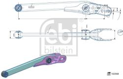 Febi Bilstein Brat, Suspensie Roata Axa Spate Dreapta 182068 Alfa Romeo Giulietta