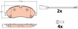TRW Set Placute Frana, Frana Disc Gdb2117 Ford Tourneo Custom V362/Transit