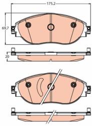 TRW Set Placute Frana, Frana Disc Gdb2219 Audi Q3 Cupra Formentor Vw Arteon/Golf Viii (GDB2219)