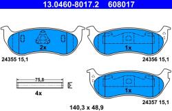 ATE Set Placute Frana, Frana Disc 13.0460-8017.2 Jeep Cherokee (13.0460-8017.2)