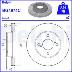 DELPHI Disc Frana Bg4974C Suzuki Ignis Iii