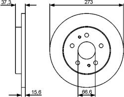 Bosch Disc Frana 0986479432 Daihatsu Terios/Terios Kid Perodua Kembara