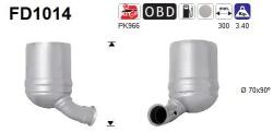 AS Filtru Funingine/Particule, Sist. De Esapament Fd1014 Citroën Berlingo/C2/C3 I/C4