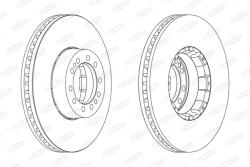 BERAL Disc Frana Bcr134A Man Sü Renault Trucks Agora/Ares/Iliade/Magnum/Manager (BCR134A)