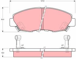 TRW Set Placute Frana, Frana Disc Gdb894 Honda Accord Iv/Accord Iv Aerodeck/Accord V (GDB894)